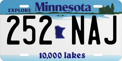 MN license plate 252NAJ