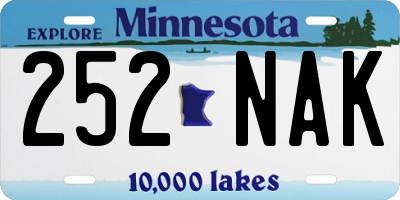 MN license plate 252NAK
