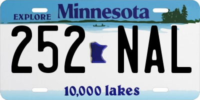 MN license plate 252NAL