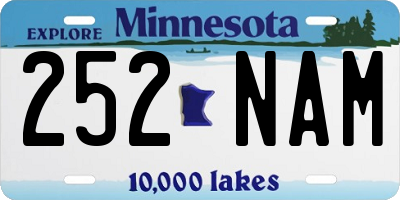 MN license plate 252NAM