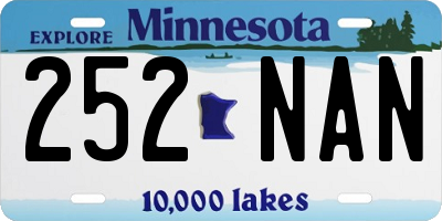 MN license plate 252NAN