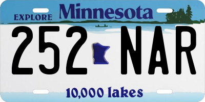 MN license plate 252NAR