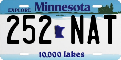 MN license plate 252NAT