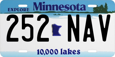 MN license plate 252NAV