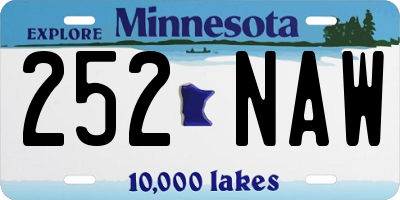 MN license plate 252NAW