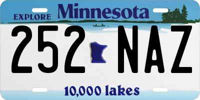 MN license plate 252NAZ