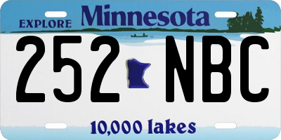 MN license plate 252NBC