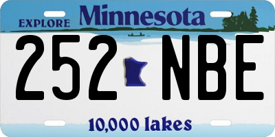 MN license plate 252NBE