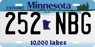 MN license plate 252NBG