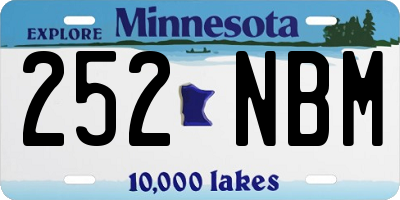 MN license plate 252NBM