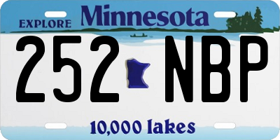 MN license plate 252NBP