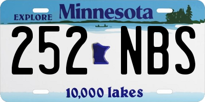 MN license plate 252NBS