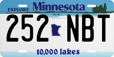MN license plate 252NBT