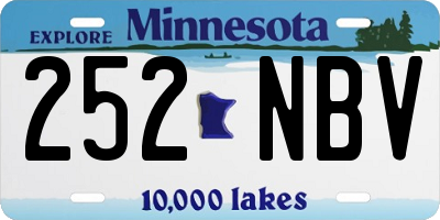 MN license plate 252NBV