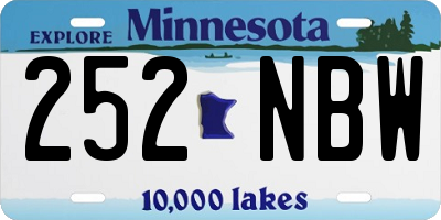 MN license plate 252NBW