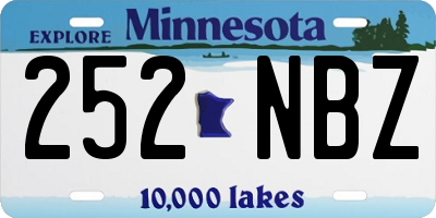 MN license plate 252NBZ