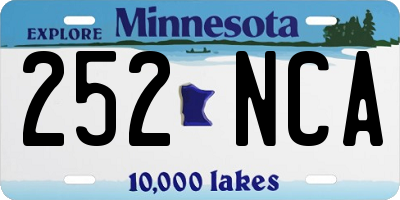 MN license plate 252NCA