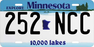 MN license plate 252NCC