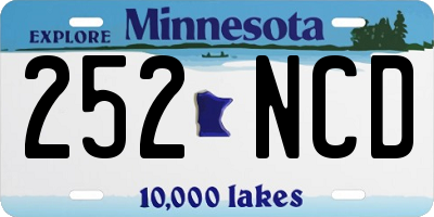 MN license plate 252NCD