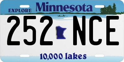 MN license plate 252NCE