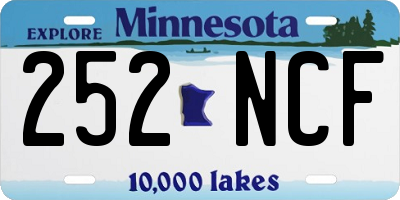 MN license plate 252NCF