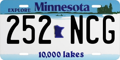 MN license plate 252NCG