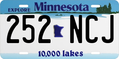 MN license plate 252NCJ