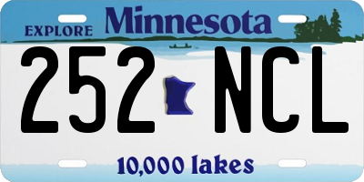 MN license plate 252NCL