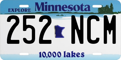 MN license plate 252NCM
