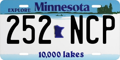 MN license plate 252NCP