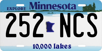 MN license plate 252NCS