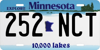 MN license plate 252NCT