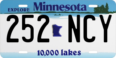 MN license plate 252NCY