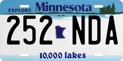 MN license plate 252NDA