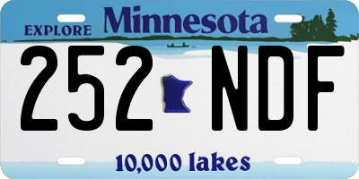 MN license plate 252NDF