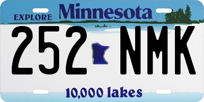 MN license plate 252NMK