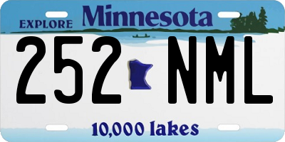 MN license plate 252NML