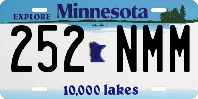 MN license plate 252NMM