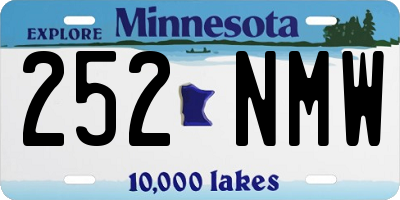 MN license plate 252NMW