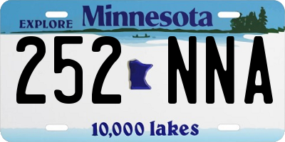 MN license plate 252NNA