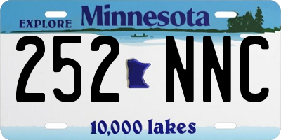 MN license plate 252NNC