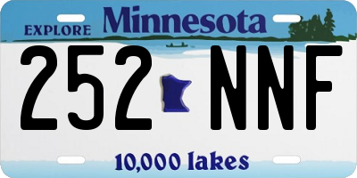 MN license plate 252NNF