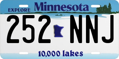 MN license plate 252NNJ