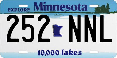 MN license plate 252NNL
