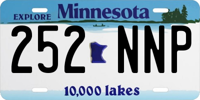 MN license plate 252NNP