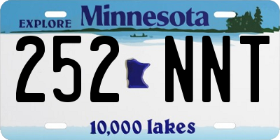 MN license plate 252NNT
