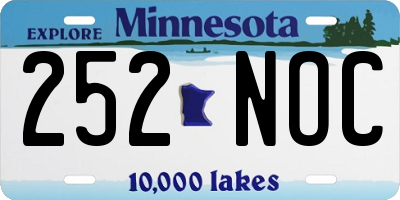 MN license plate 252NOC