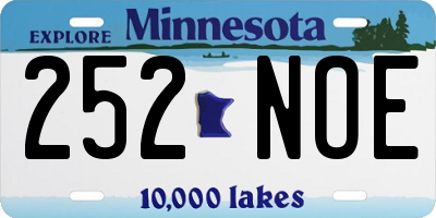MN license plate 252NOE