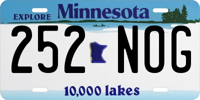 MN license plate 252NOG