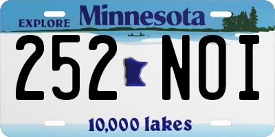 MN license plate 252NOI